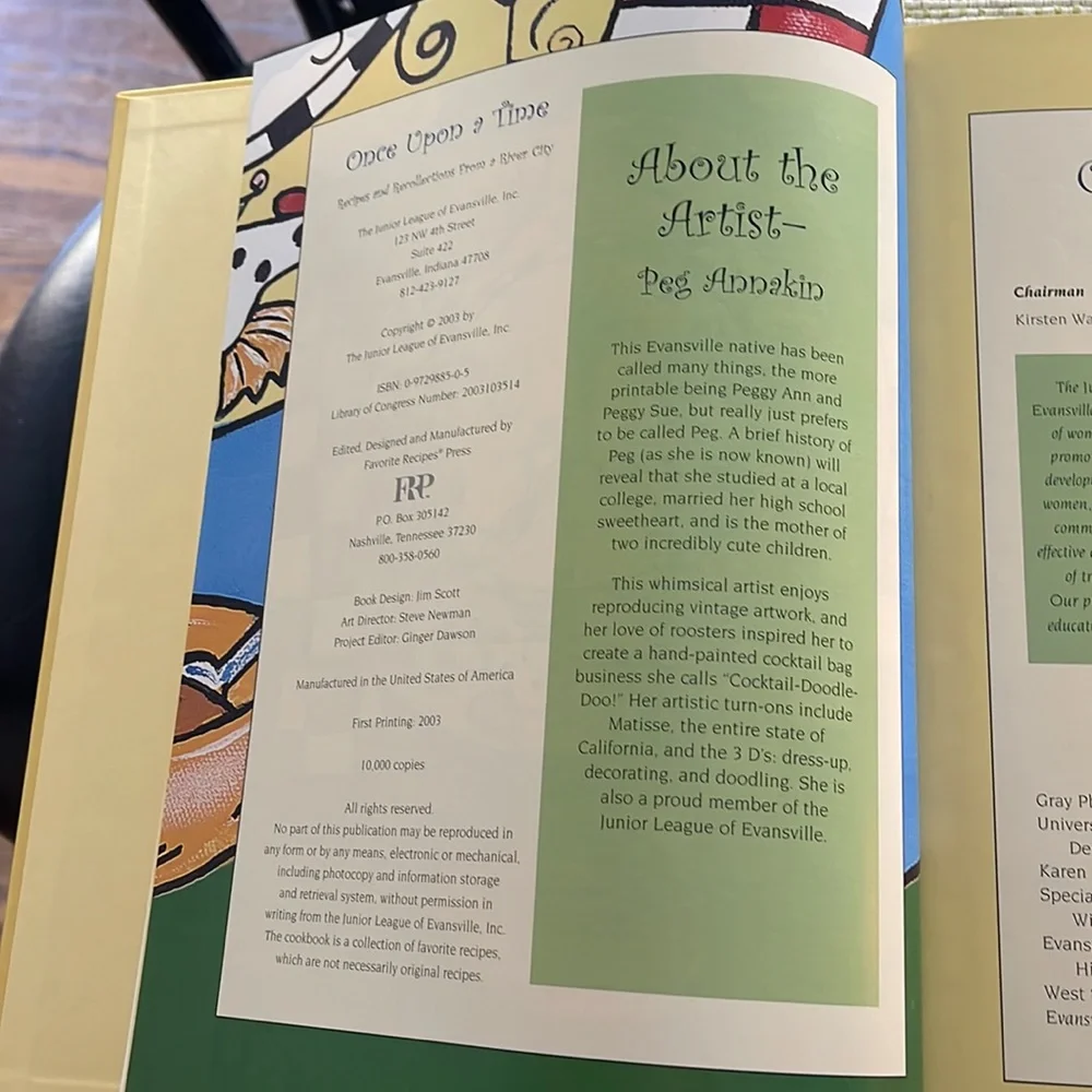 The Junior League of Evansville Indiana cookbook